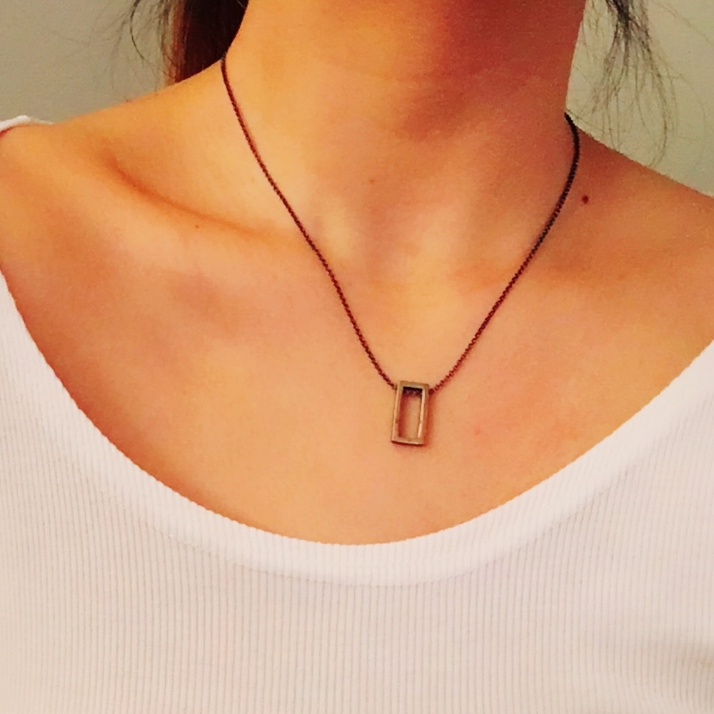 Simple rectangular necklace